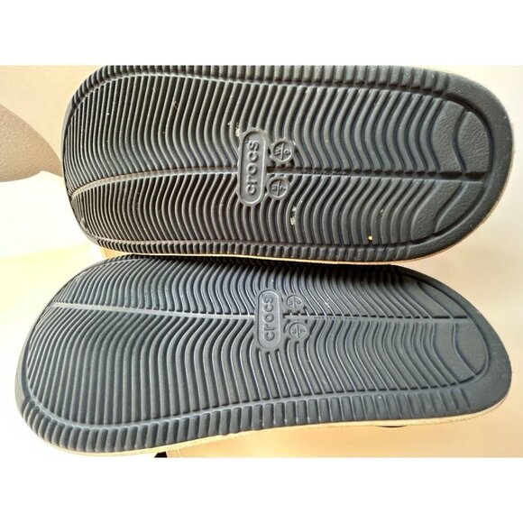 Crocs Crocband Platform Clogs Womens 9 / Mens 7 Blue w/white and Red Stripe - Picture 8 of 8